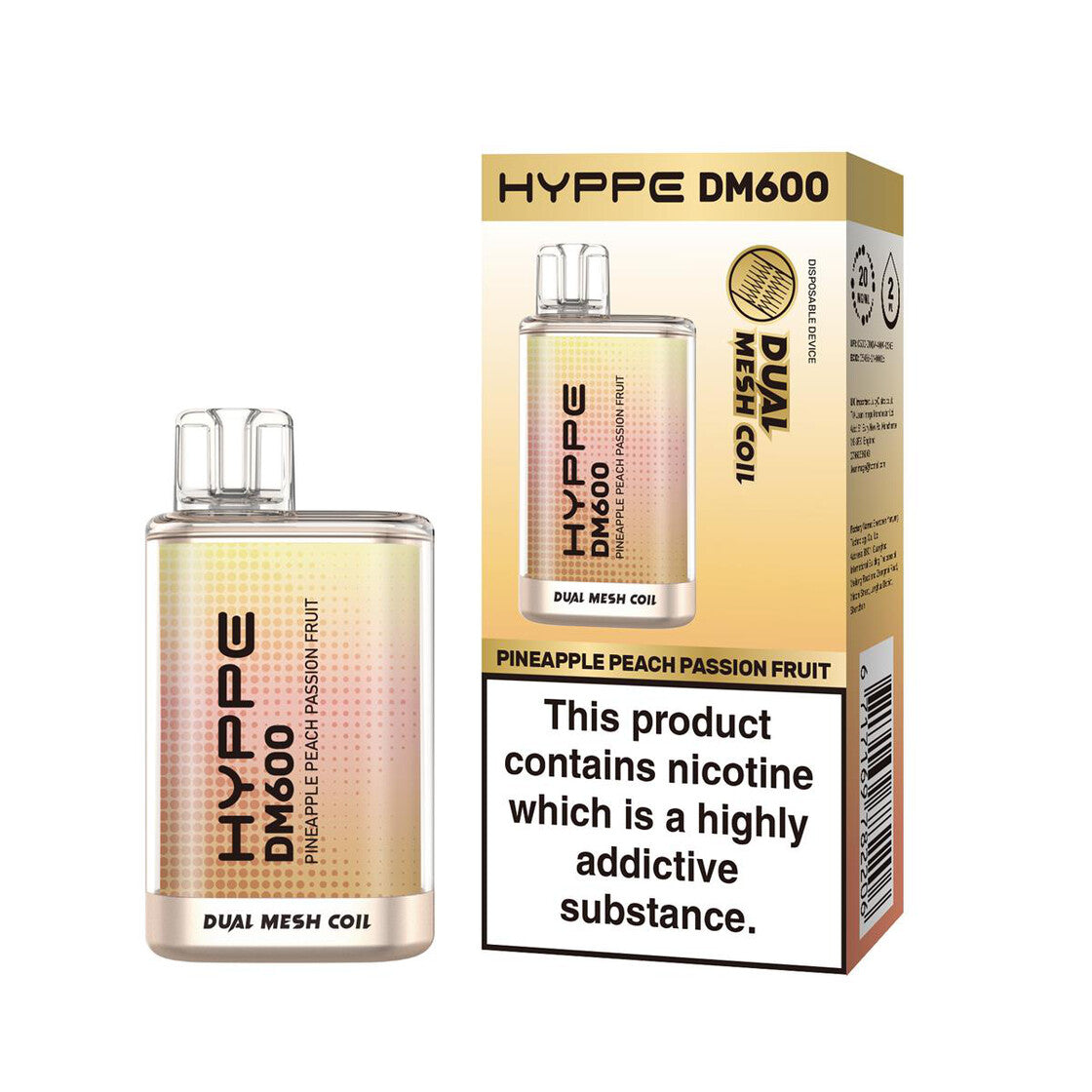 Flerbar Hyppe DM600 - Pineapple Peach Passionfruit