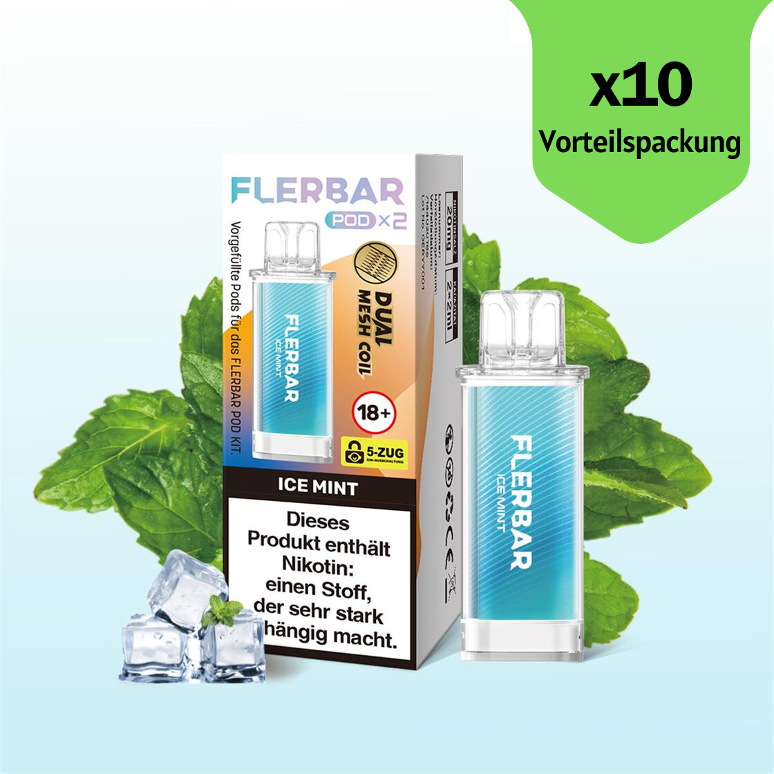 Ice Mint Pods 2x2ml - 10er Packung / Display