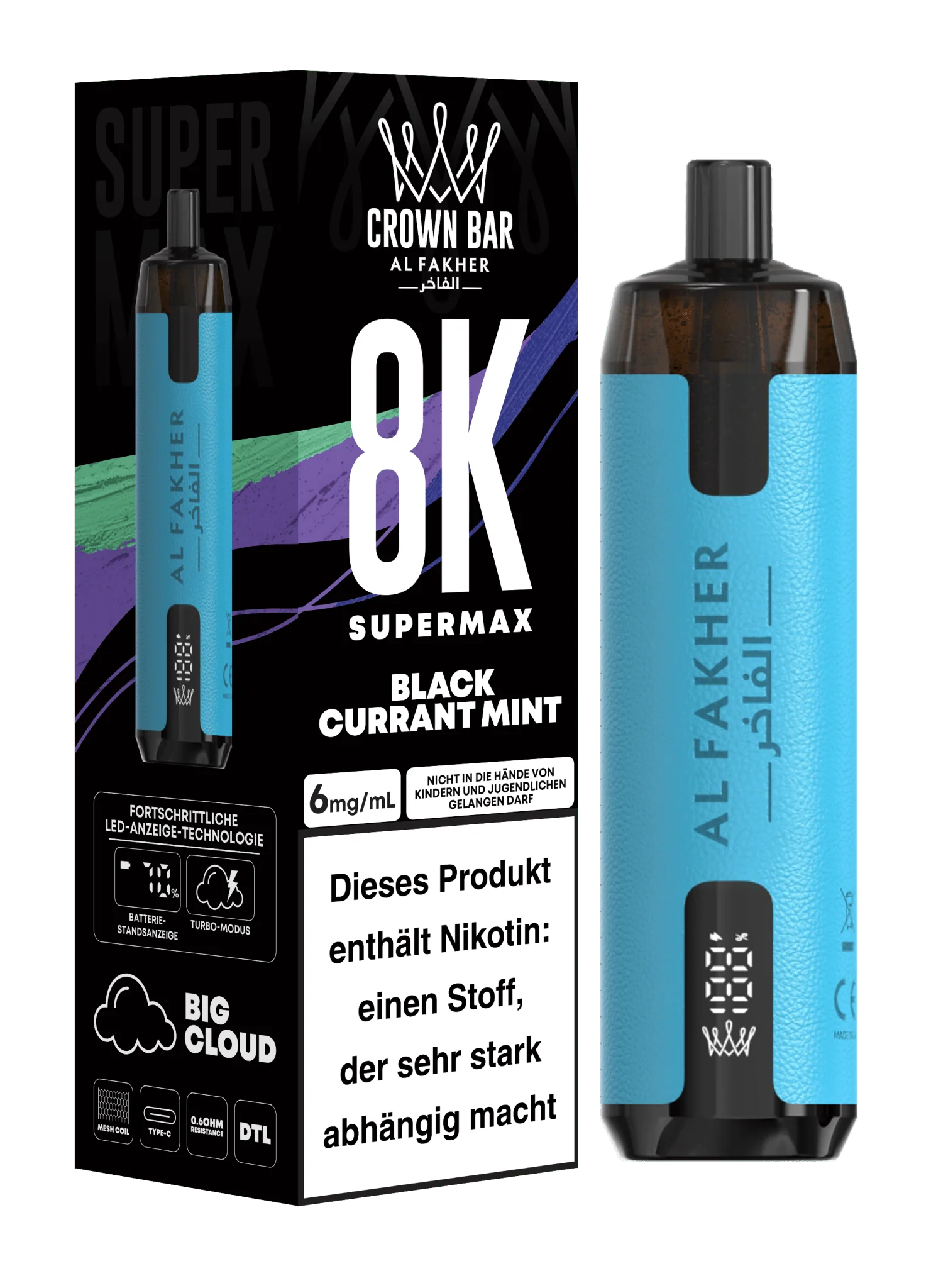 Al Fakher Vape Crown Bar 8000 (8K)