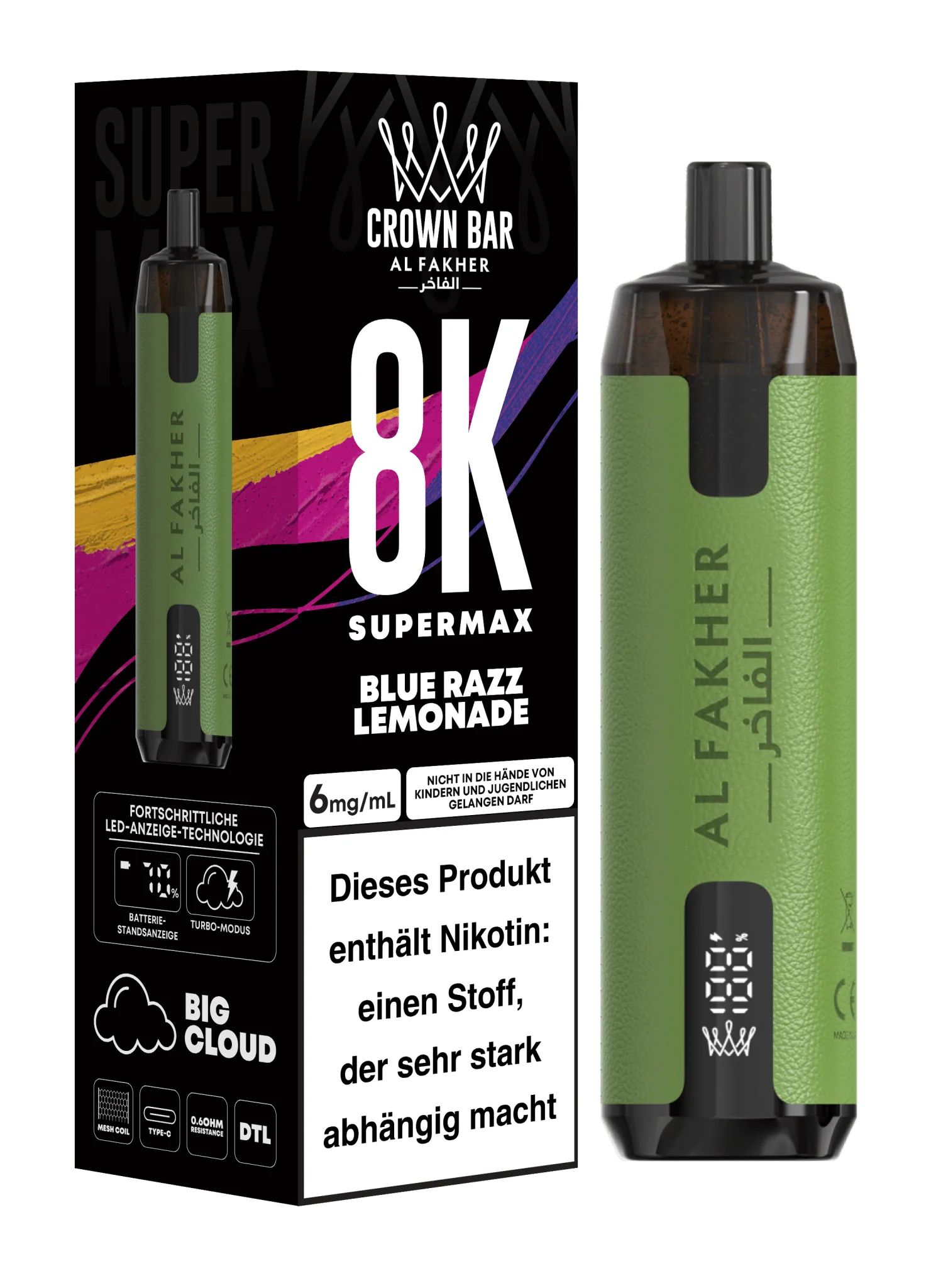 Al Fakher Vape Crown Bar 8000 (8K)