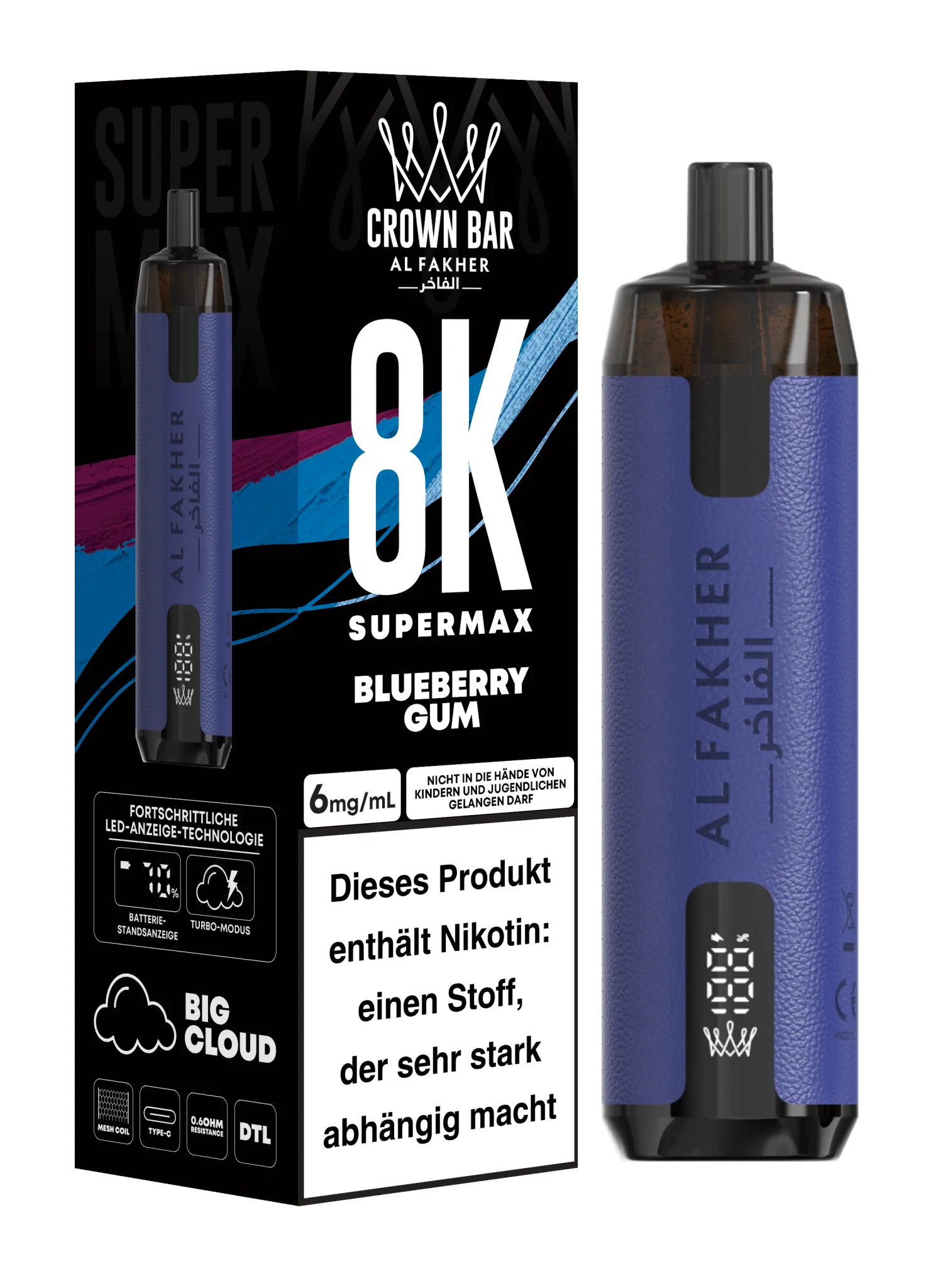 Al Fakher Vape Crown Bar 8000 (8K)