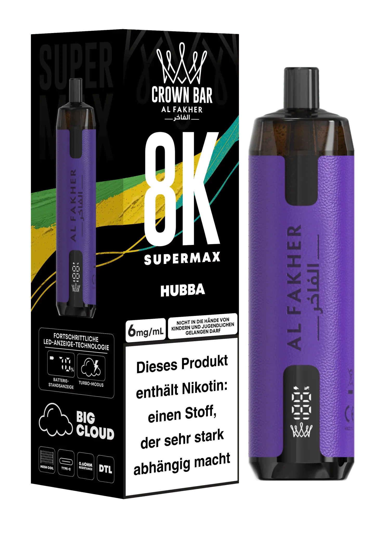 Al Fakher Vape Crown Bar 8000 (8K)