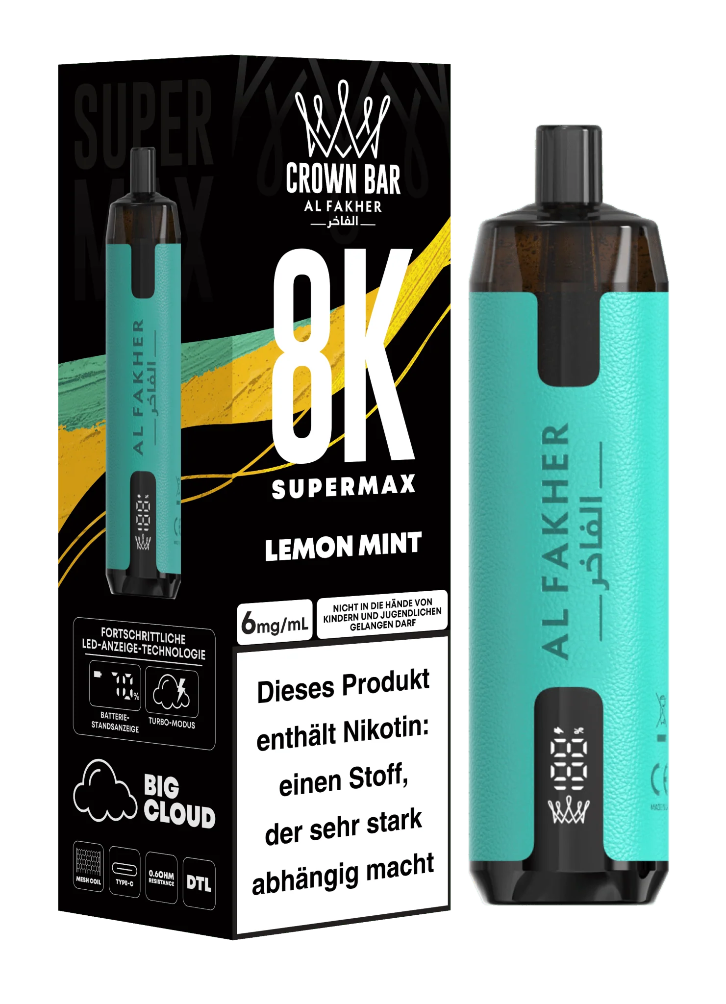 Al Fakher Vape Crown Bar 8000 (8K)