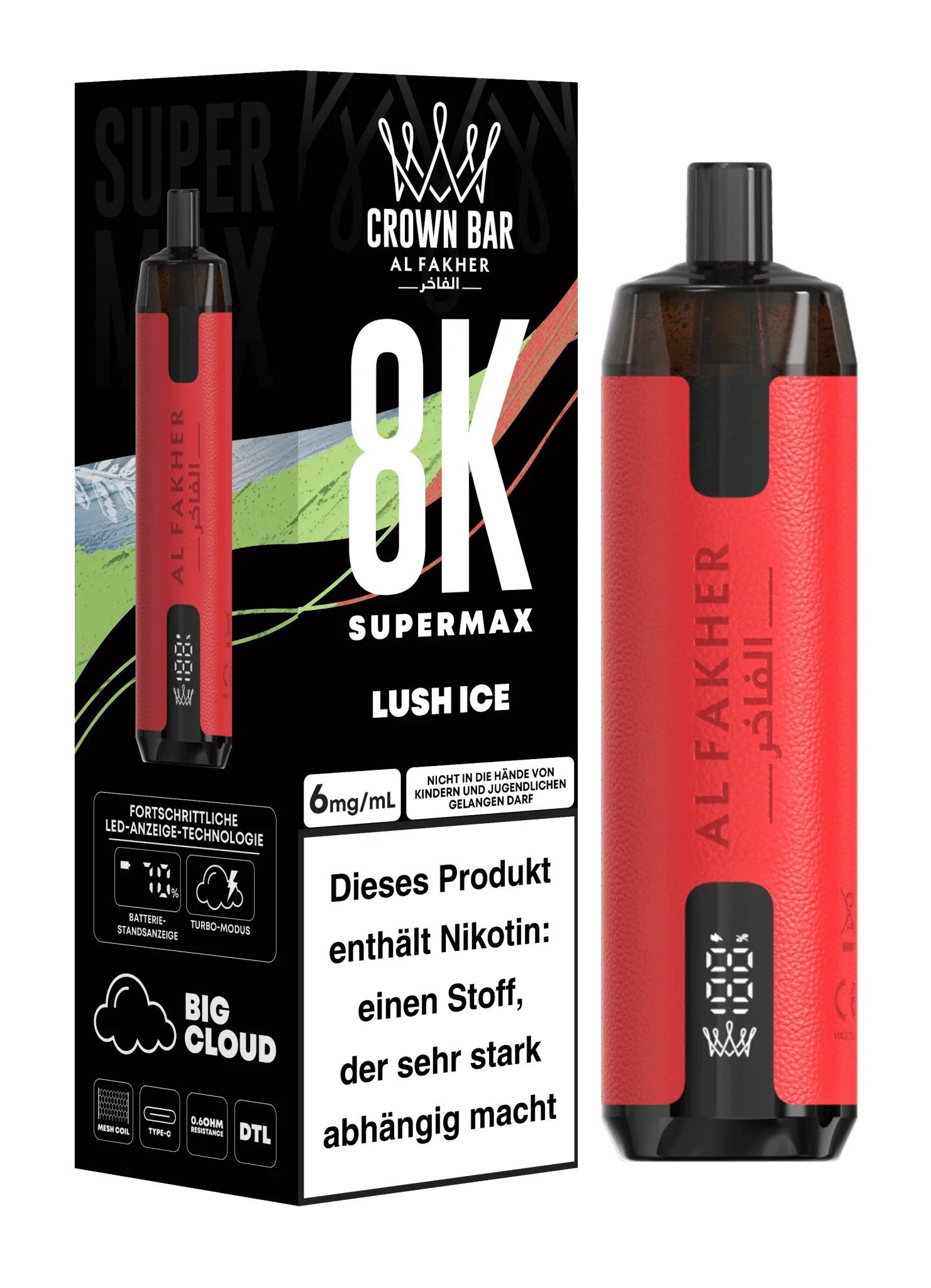 Al Fakher Vape Crown Bar 8000 (8K)