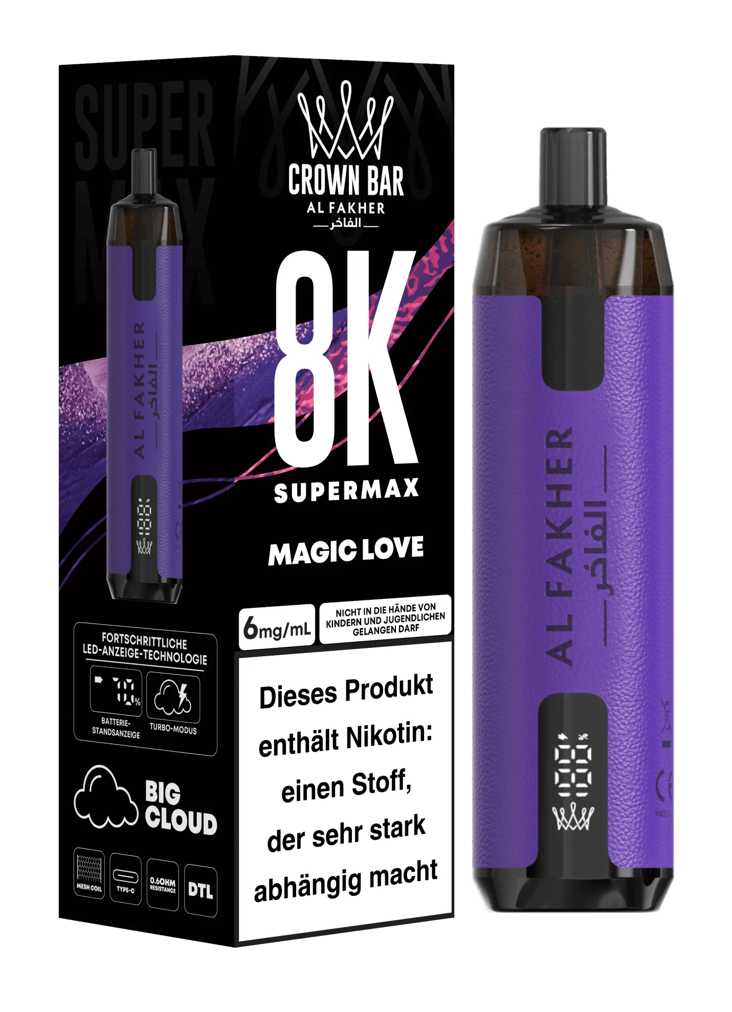 Al Fakher Vape Crown Bar 8000 (8K)