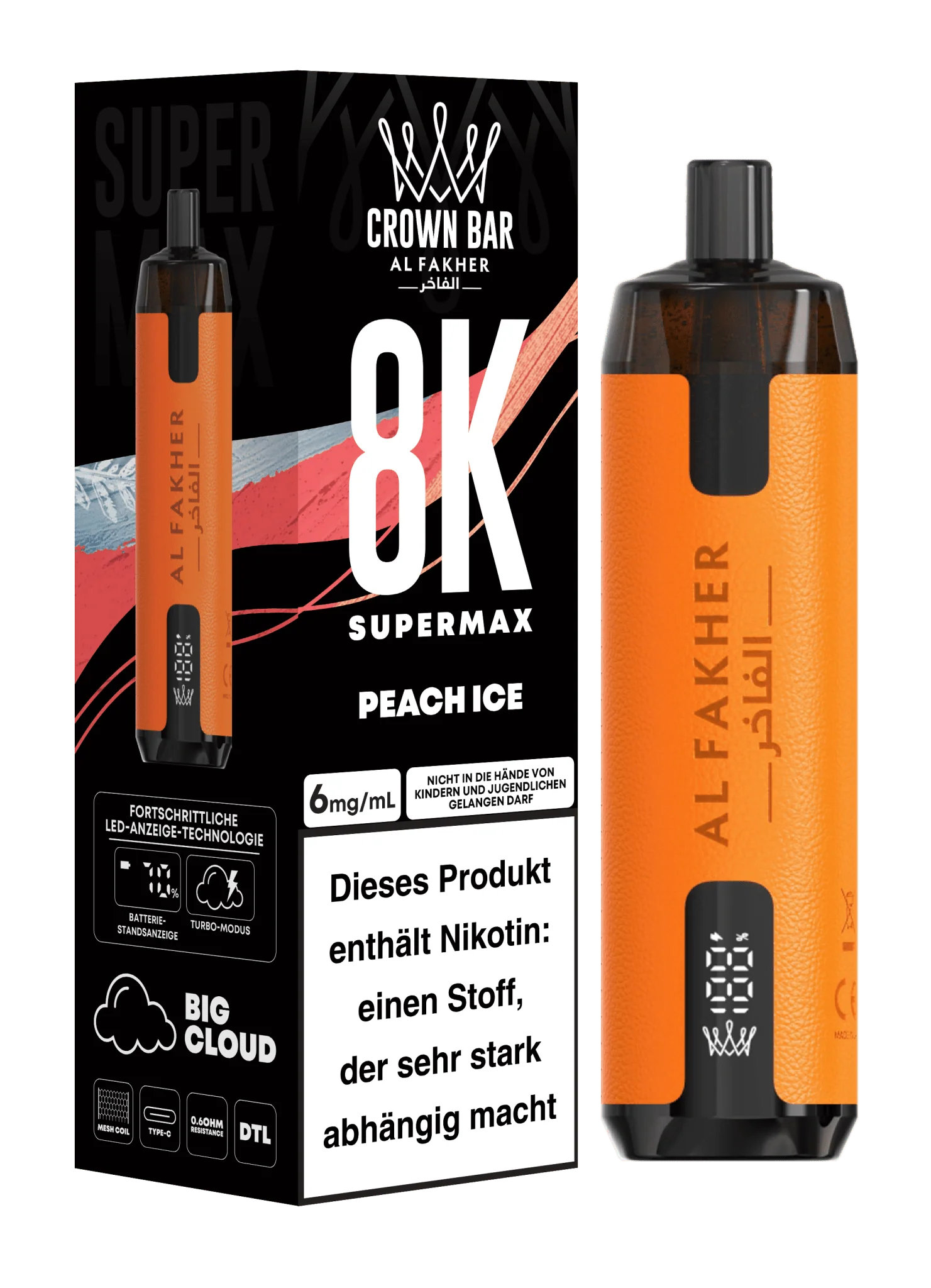 Al Fakher Vape Crown Bar 8000 (8K)