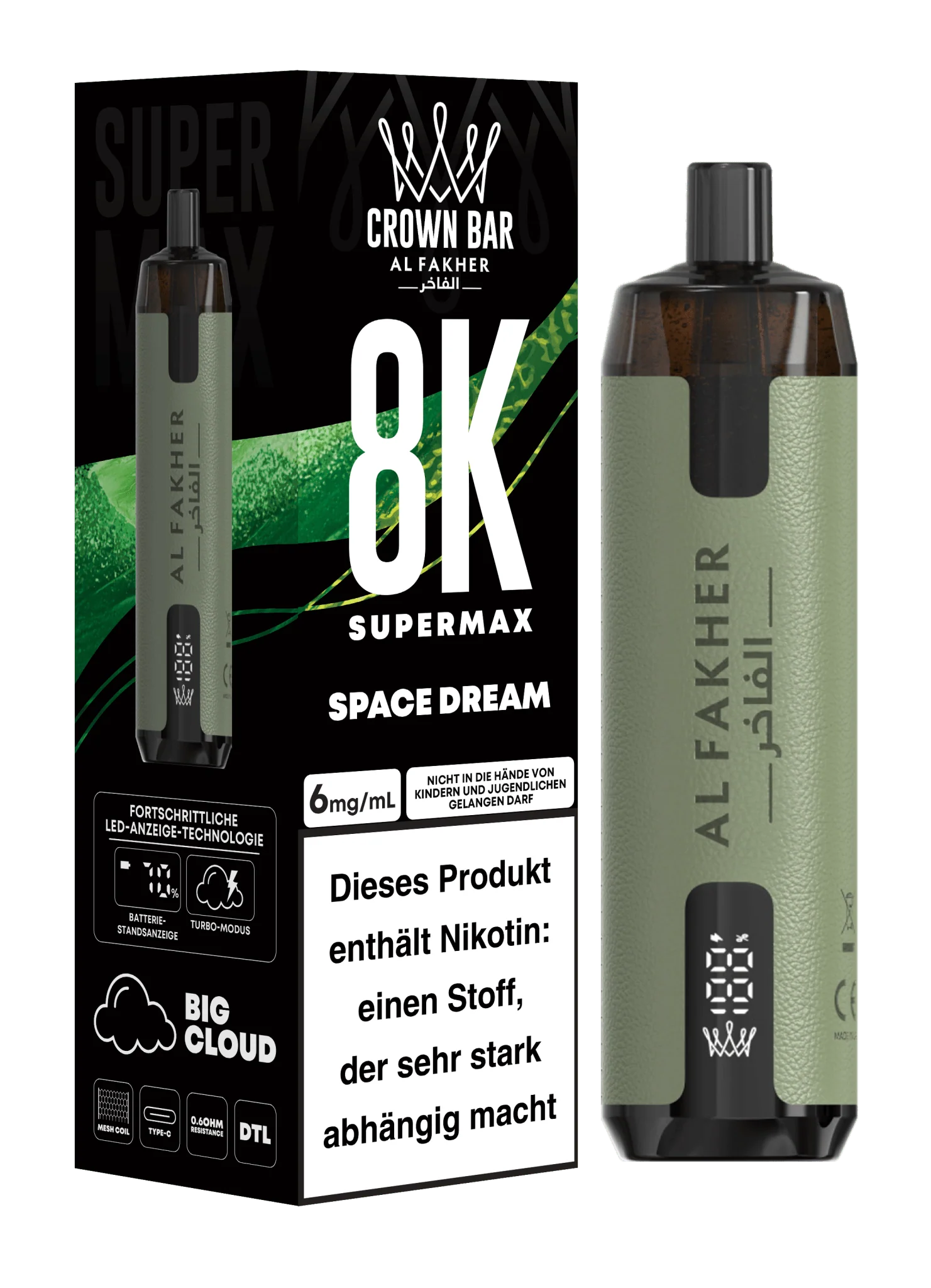 Al Fakher Vape Crown Bar 8000 (8K)