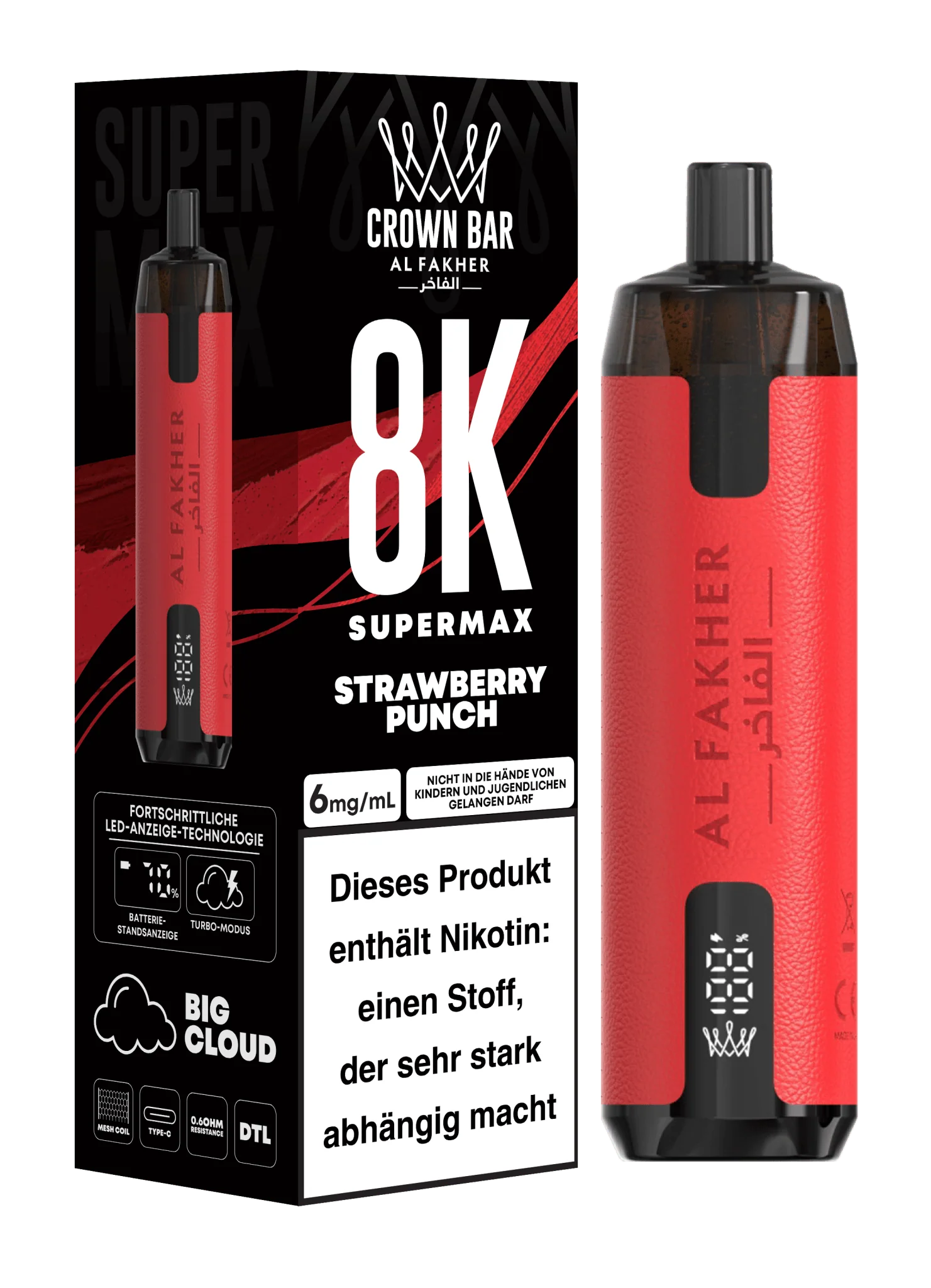 Al Fakher Vape Crown Bar 8000 (8K)