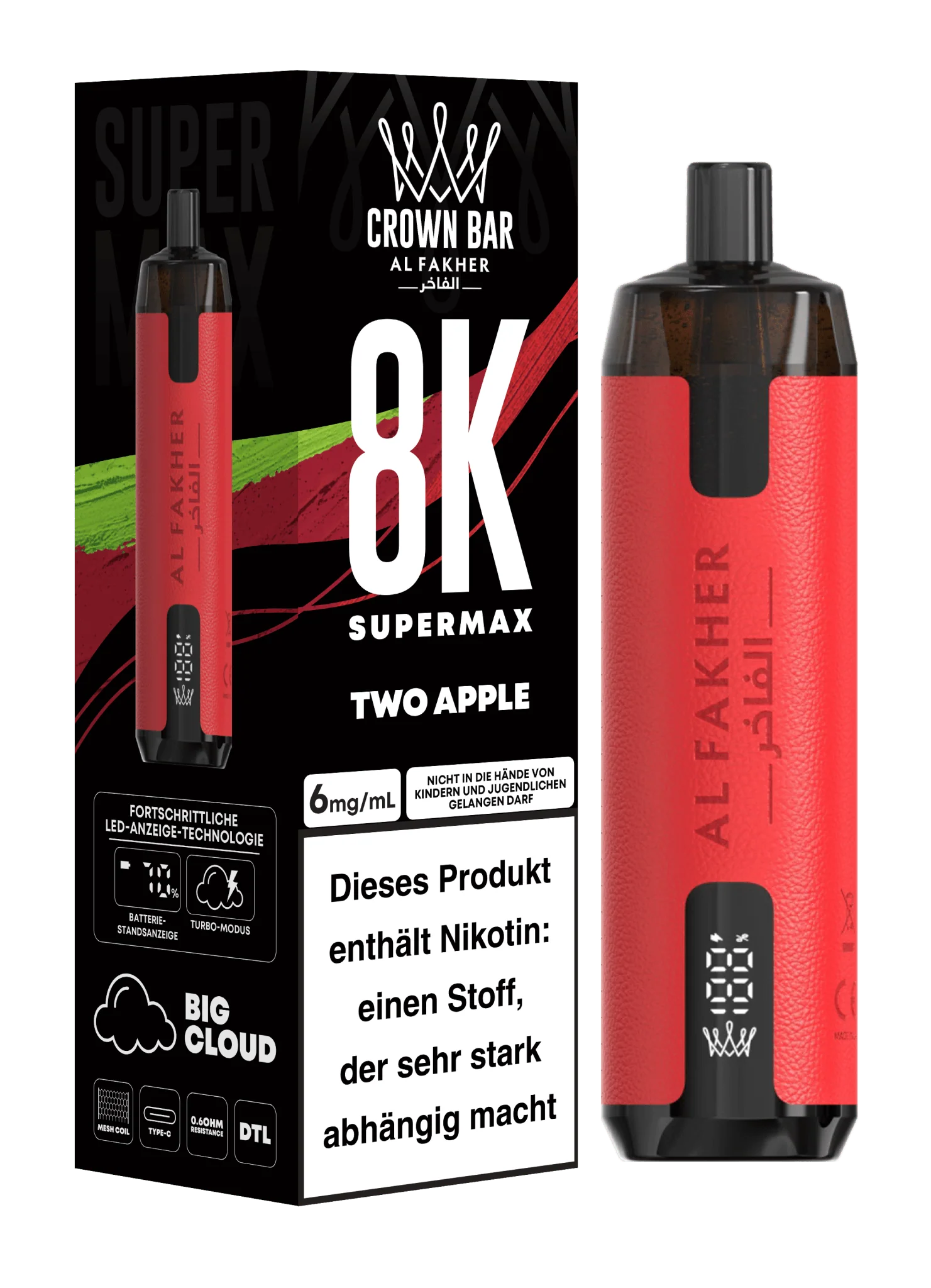 Al Fakher Vape Crown Bar 8000 (8K)