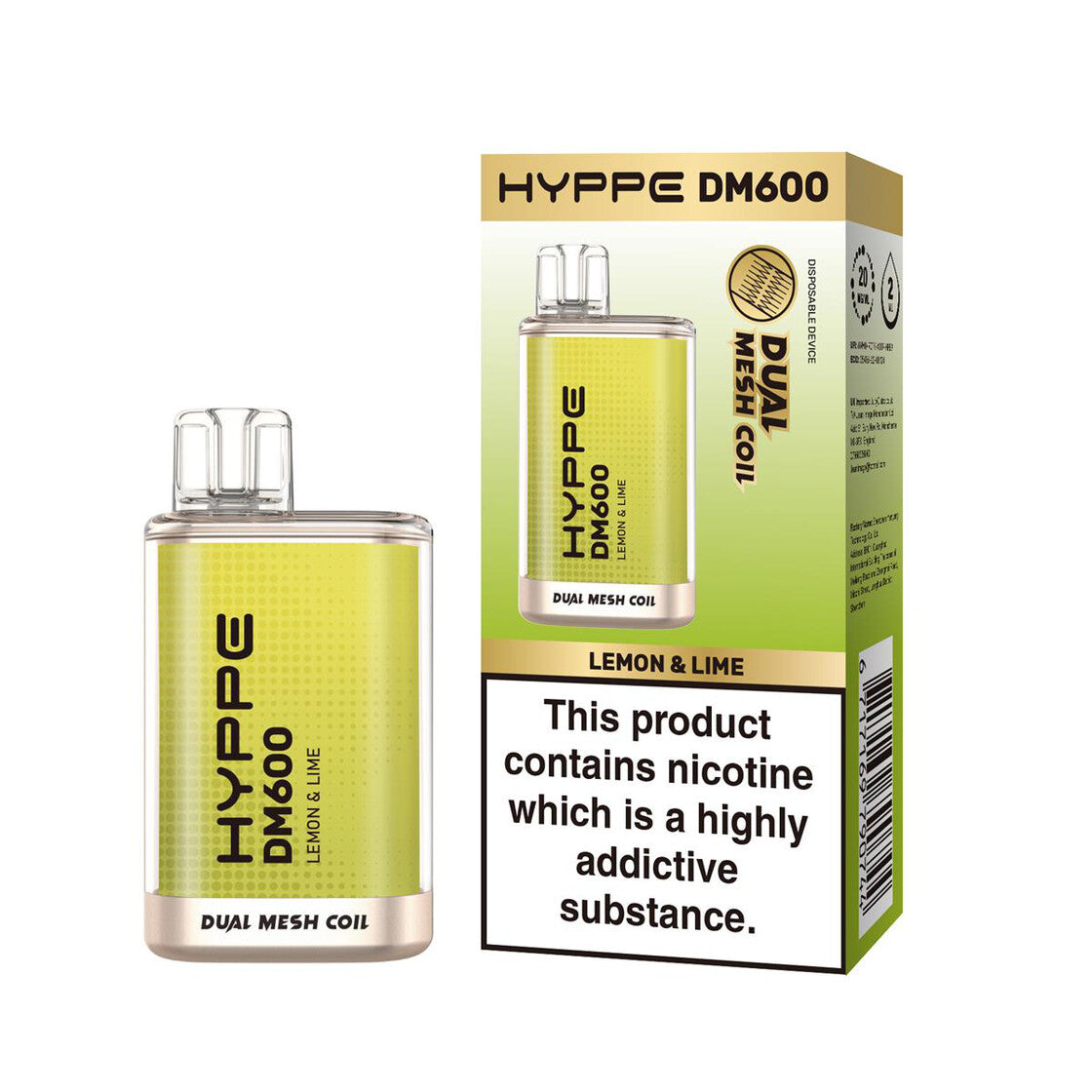 Flerbar Hyppe DM600 - Lemon Lime