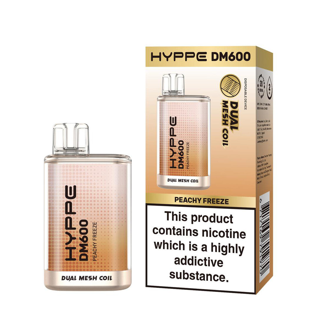 Flerbar Hyppe DM600 - Peach Freeze