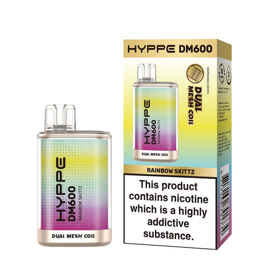 Flerbar Hyppe DM600 - Rainbow Skittz