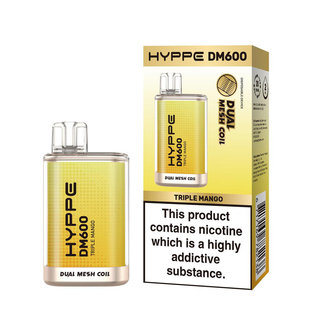 Flerbar Hyppe DM600 - Triple Mango